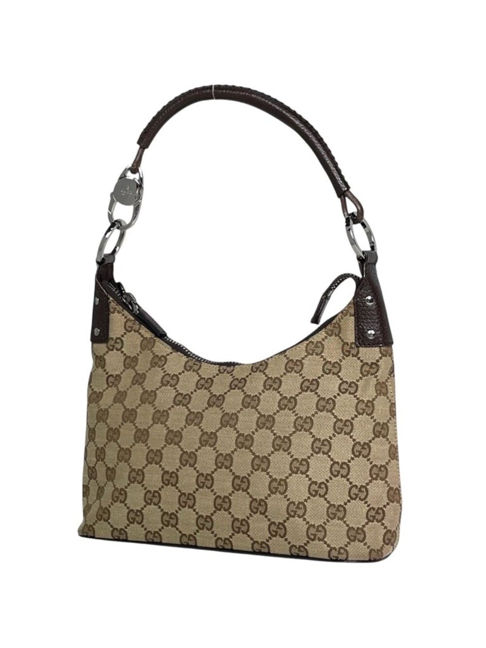 Gucci Shoulder Bag GG Pattern Canvas Brown